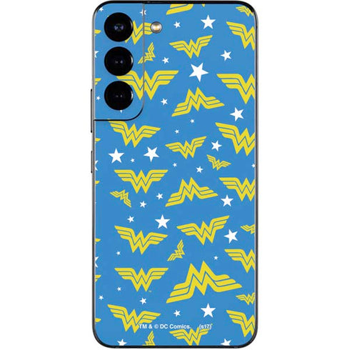 DC Comics Wonder Woman Logo Pattern Galaxy S22 Skin